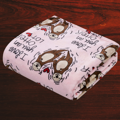 I LOVE YOU OTTER LOT THROW BLANKET