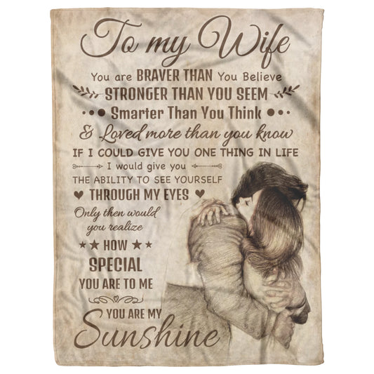Wife Blanket - to My Wife Blanket from Husband for Christmas Birthday Valentine