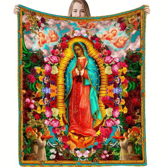 BLESSED MARY THROW BLANKET