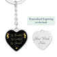 GRAPHIC HEART WITH CURB KEYCHAIN ATTACHMENT | BE THANKFUL BE GRATEFUL BE BLESSED