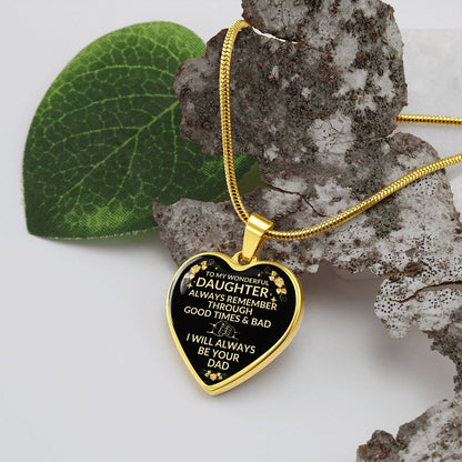 TO MY WONDERFUL DAUGHTER | HEART NECKLACE | ALWAYS REMEMBER