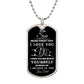 TO MY SON | DOG TAG NECKLACE | I HOPE YOU BELIEVE IN YOURSELF