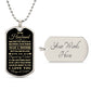 TO MY HUSBAND | DOG TAG NECKLACE | MEETING YOU WAS FATE