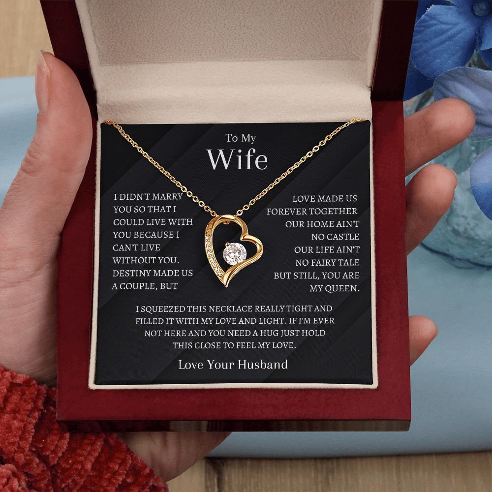 TO MY WIFE | FOREVER LOVE NECKLACE | LOVE MADE US FOREVER TOGETHER