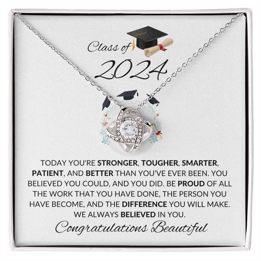 CLASS OF 2024 | LOVE KNOT NECKLACE | WE ALWAYS BELIEVED IN YOU