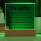 To My Beautiful Daughter - Straighten Your Crown - Acrylic Square Plaque