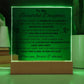 TO MY BEAUTIFULL DAUGHTER | WHEN THE PAGES OF MY LIFE END | ACRYLIC PLAQUE