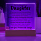 To My Beautiful Daughter - Straighten Your Crown - Acrylic Square Plaque
