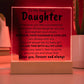 To My Beautiful Daughter - Straighten Your Crown - Acrylic Square Plaque