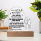 TO MY WIFE | I HAD YOU AND YOU HAD ME | HEART ACYLIC PLAQUE