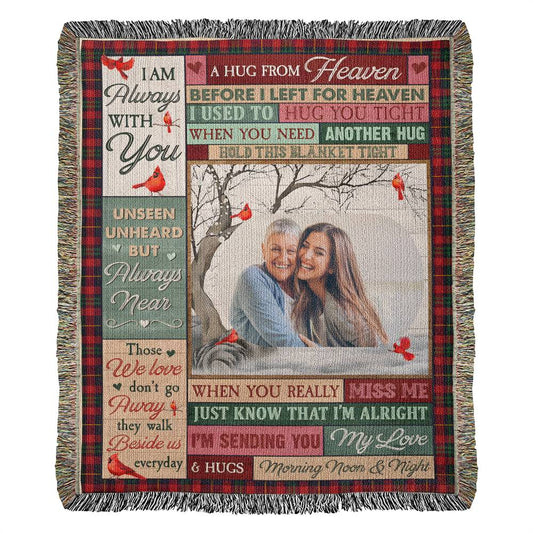 A Hug From Heaven - Personalized Heirloom woven blanket