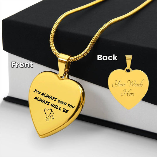 PERSONALIZED ENGRAVED HEART NECKLACE | ITS ALWAYS BEEN YOU