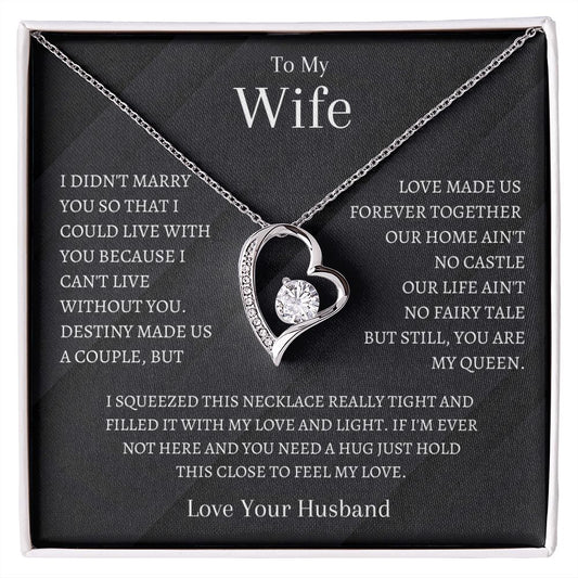 TO MY WIFE | FOREVER LOVE NECKLACE | LOVE MADE US FOREVER TOGETHER