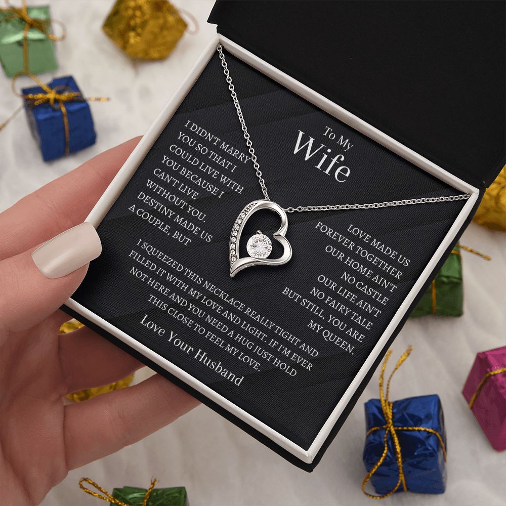 TO MY WIFE | FOREVER LOVE NECKLACE | LOVE MADE US FOREVER TOGETHER