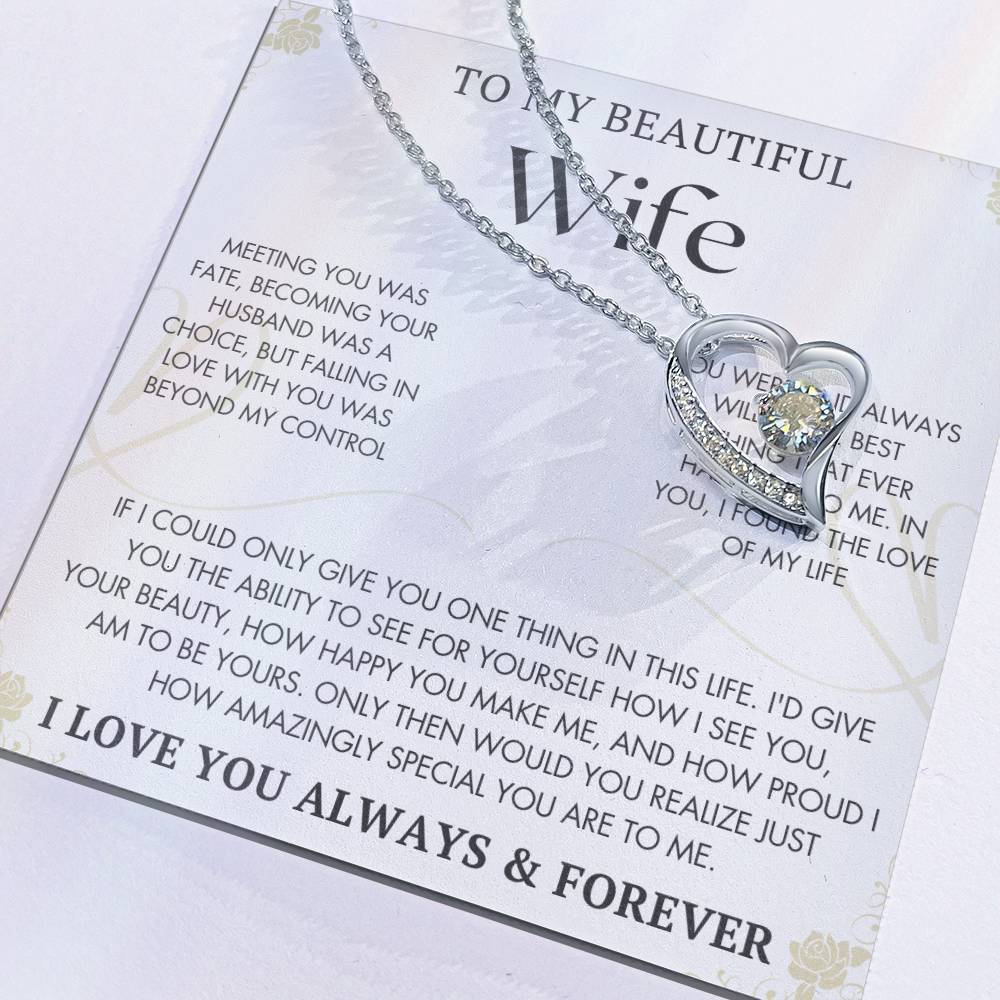 Custom To My Wife Necklace, Christmas Gifts For Women, Anniversary Gift For Wife