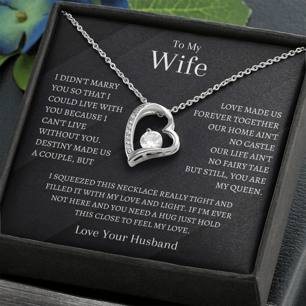 TO MY WIFE | FOREVER LOVE NECKLACE | LOVE MADE US FOREVER TOGETHER