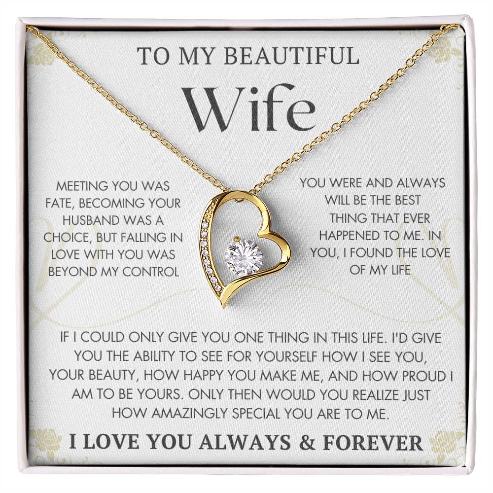 Custom To My Wife Necklace, Christmas Gifts For Women, Anniversary Gift For Wife