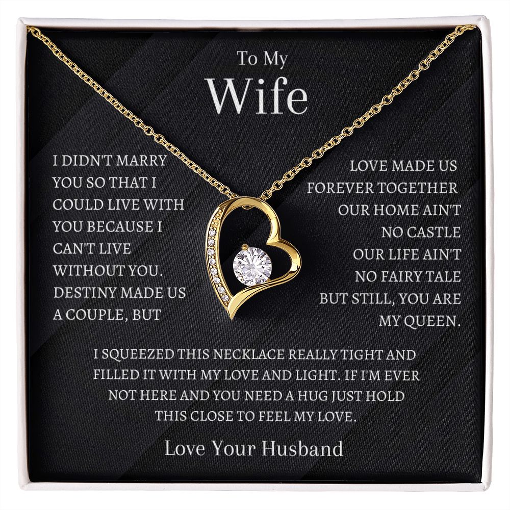 TO MY WIFE | FOREVER LOVE NECKLACE | LOVE MADE US FOREVER TOGETHER