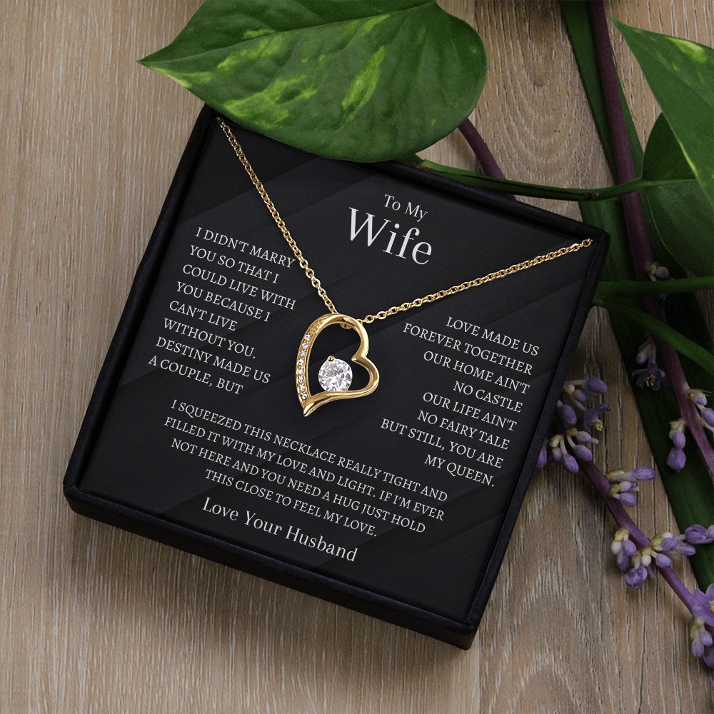 TO MY WIFE | FOREVER LOVE NECKLACE | LOVE MADE US FOREVER TOGETHER