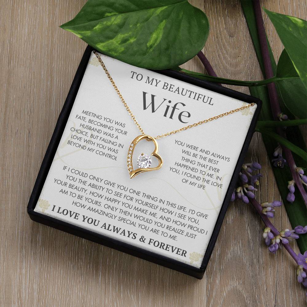 Custom To My Wife Necklace, Christmas Gifts For Women, Anniversary Gift For Wife