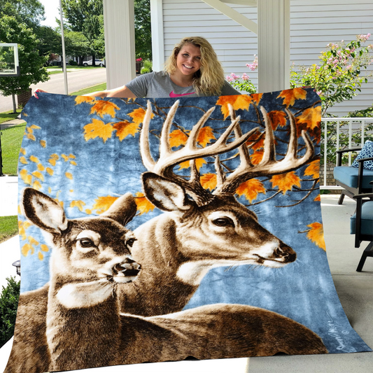 Untamed Frontier Deer Throw Blanket