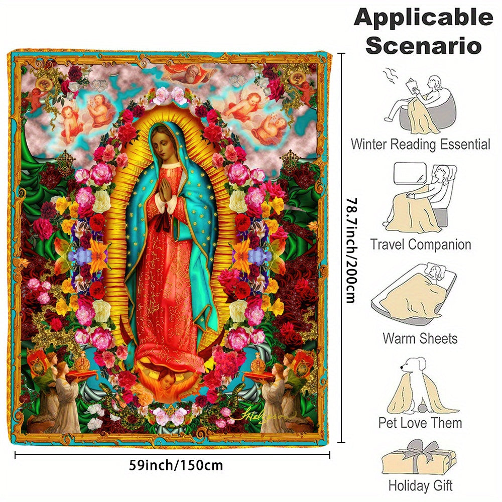 BLESSED MARY THROW BLANKET