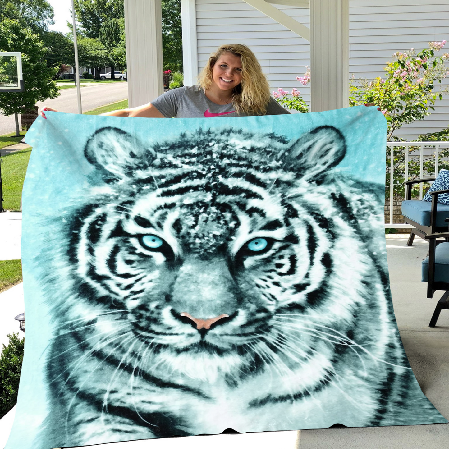 Untamed Frontier Tiger Throw Blanket