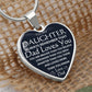 TO MY DAUGHTER | HEART NECKLACE | DAD LOVES YOU