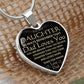 TO MY DAUGHTER | HEART NECKLACE | DAD LOVES YOU