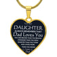TO MY DAUGHTER | HEART NECKLACE | DAD LOVES YOU