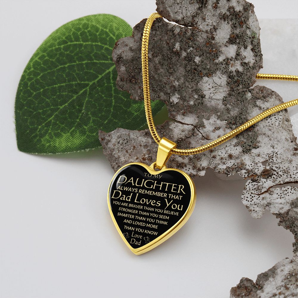 TO MY DAUGHTER | HEART NECKLACE | DAD LOVES YOU