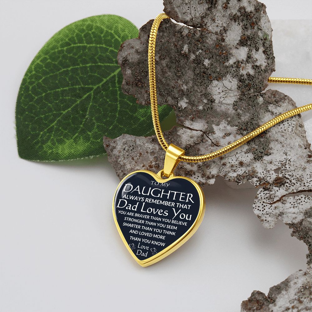 TO MY DAUGHTER | HEART NECKLACE | DAD LOVES YOU
