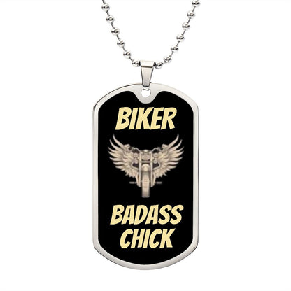 BIKKER BADASS CHICK | LUXURY MILITARY NECKLACE