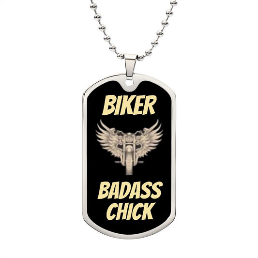 BIKKER BADASS CHICK | LUXURY MILITARY NECKLACE