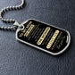 TO MY MOM | LUXURY MILITARY NECKLACE DOG TAG | THE WOMAN