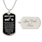 BIKER'S PRAYER | LUXURY DOG TAG | MAY THE ANGELS GUARD MY TRAVELS