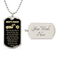 BIKER'S PRAYER | LUXURY DOG TAG | MAY THE SUN RISE