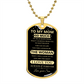 TO MY MOM | LUXURY MILITARY NECKLACE DOG TAG | THE WOMAN