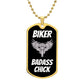 BIKER BADASS CHICK | LUXURY MILITARY NECKLACE |