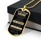 TO MY MOM | LUXURY MILITARY NECKLACE DOG TAG | THE WOMAN