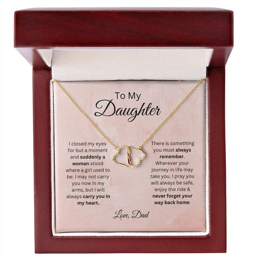 TO MY DAUGHTER| EVERLASTING LOVE NECKLACE| ALWAYS REMEMBER