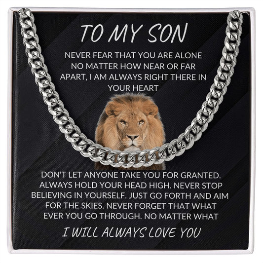 TO MY SON | CUBAN LINK CHAIN | NEVER FEAR