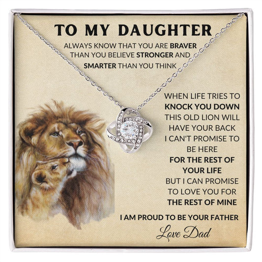 TO MY DAUGHTER | LOVE KNOT NECKLACE | THIS OLD LION
