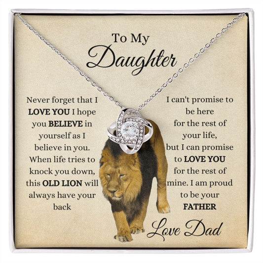 TO MY DAUGHTER | LOVE KNOT NECKLACE | THIS OLD LION