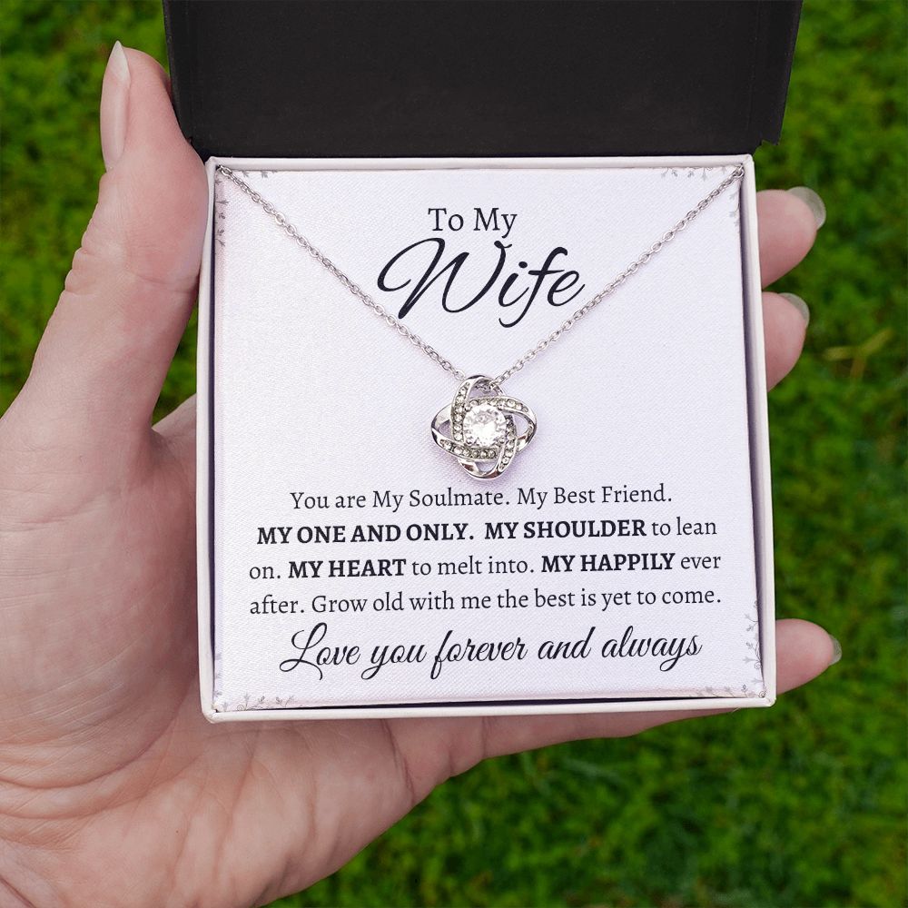 TO MY WIFE | LOVE KNOT NECKLACE |  GROW OLD WITH ME