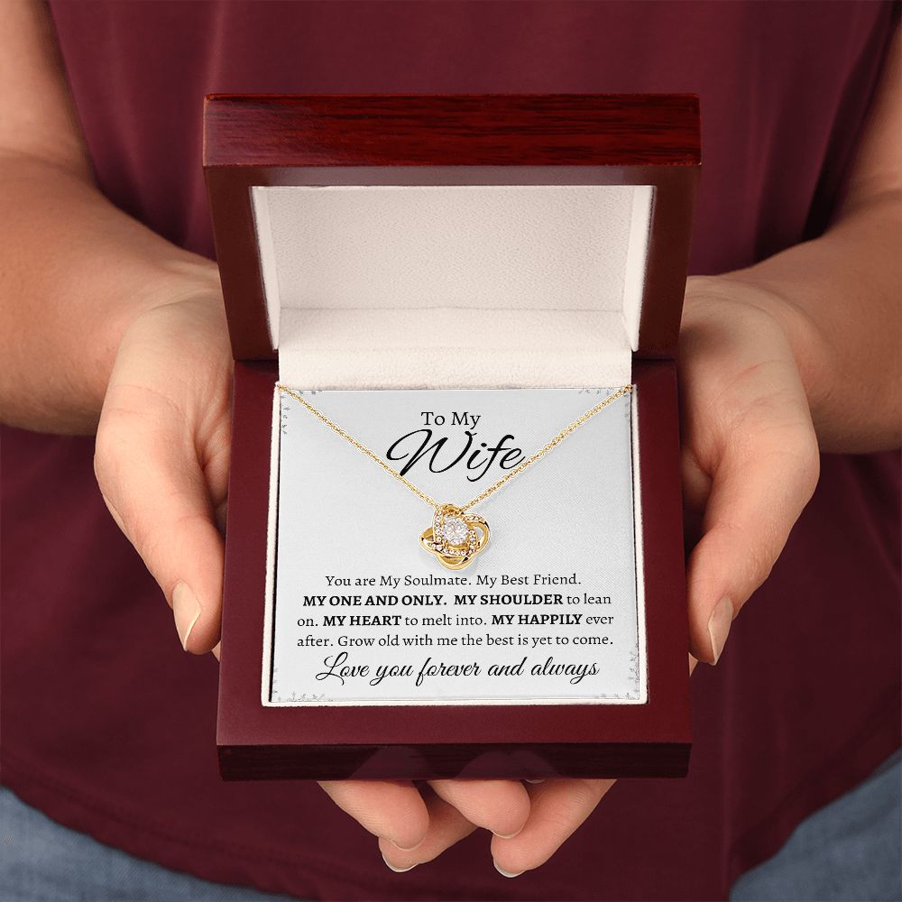 TO MY WIFE | LOVE KNOT NECKLACE |  GROW OLD WITH ME