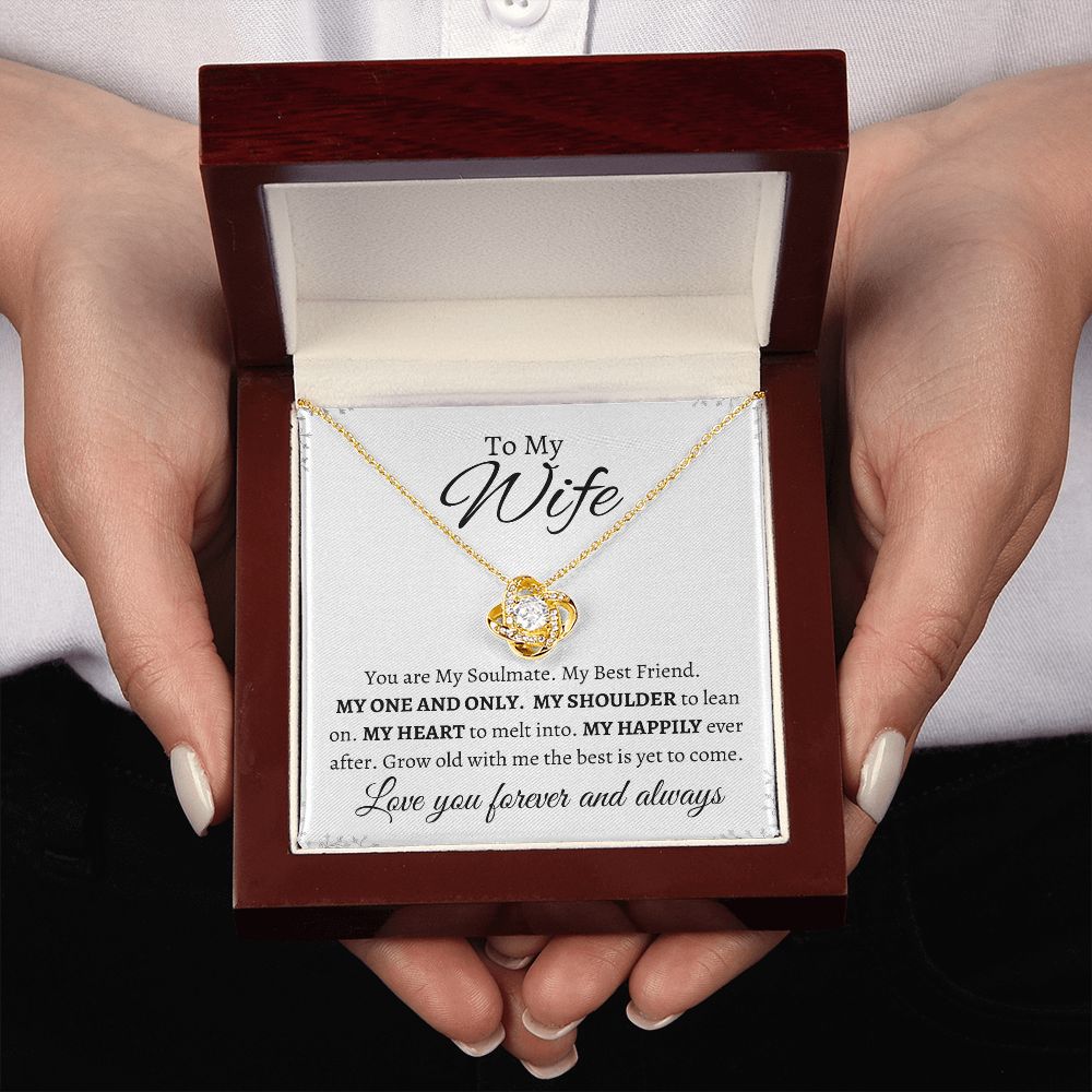 TO MY WIFE | LOVE KNOT NECKLACE |  GROW OLD WITH ME