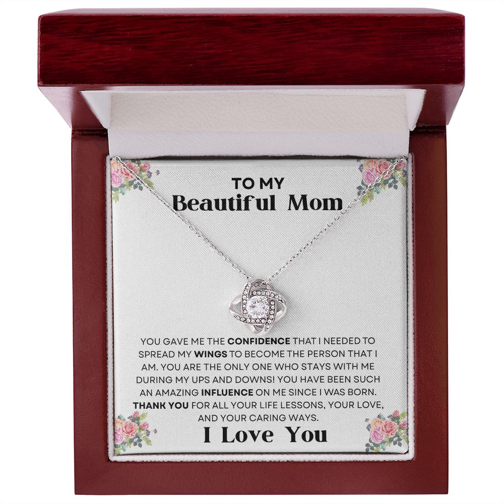 TO MY BEAUTIFUL MOM | LOVE KNOT NECKLACE | I LOVE YOU