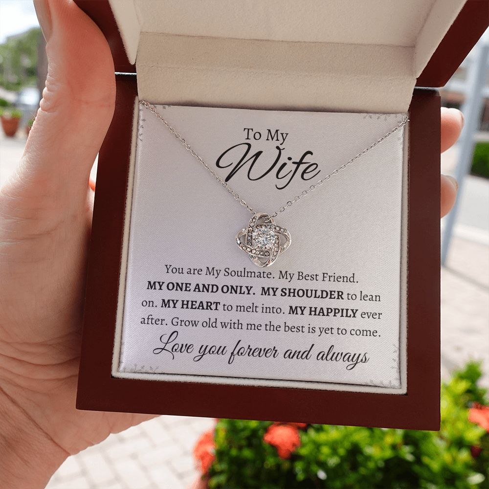 TO MY WIFE | LOVE KNOT NECKLACE |  GROW OLD WITH ME