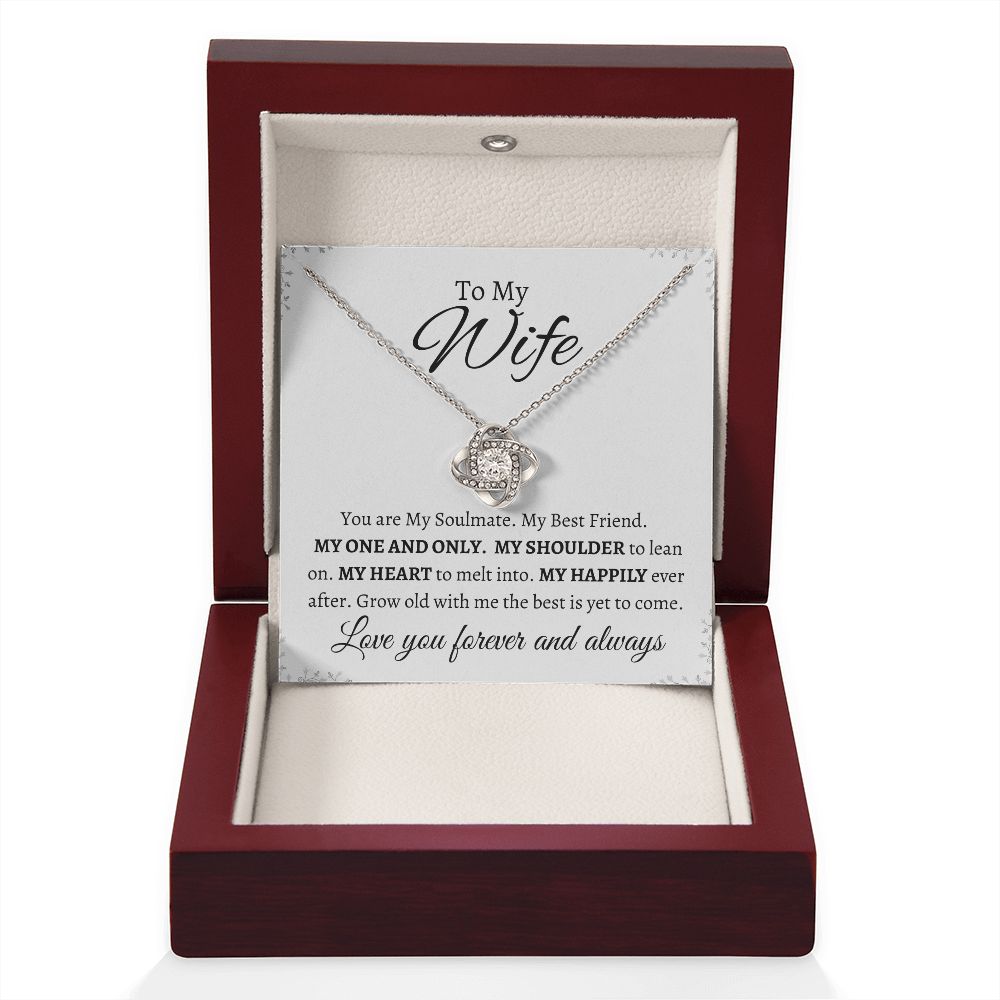 TO MY WIFE | LOVE KNOT NECKLACE |  GROW OLD WITH ME
